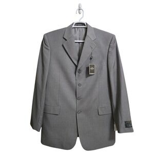 Vanetti NWT Gray Pinstripe Single Breasted Blazer Sz 42L